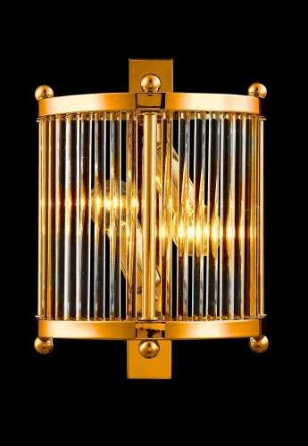 Бра TADEO AP2 GOLD/TRANSPARENTE Crystal Lux прозрачный на 2 лампы, основание золотое в стиле современный  фото 4